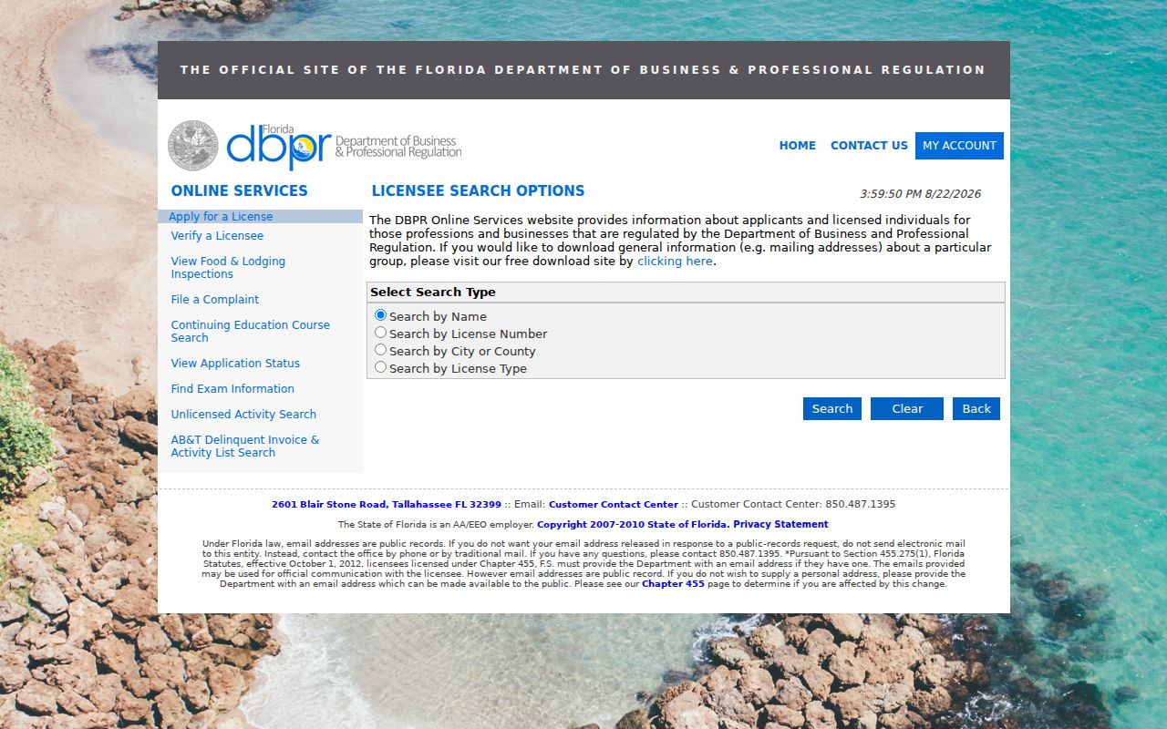 Florida license search for the Winter Park residents directory