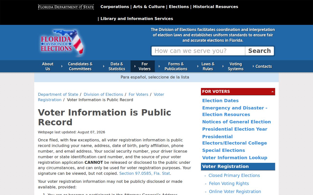 Winter Park neighbors public voter information rules