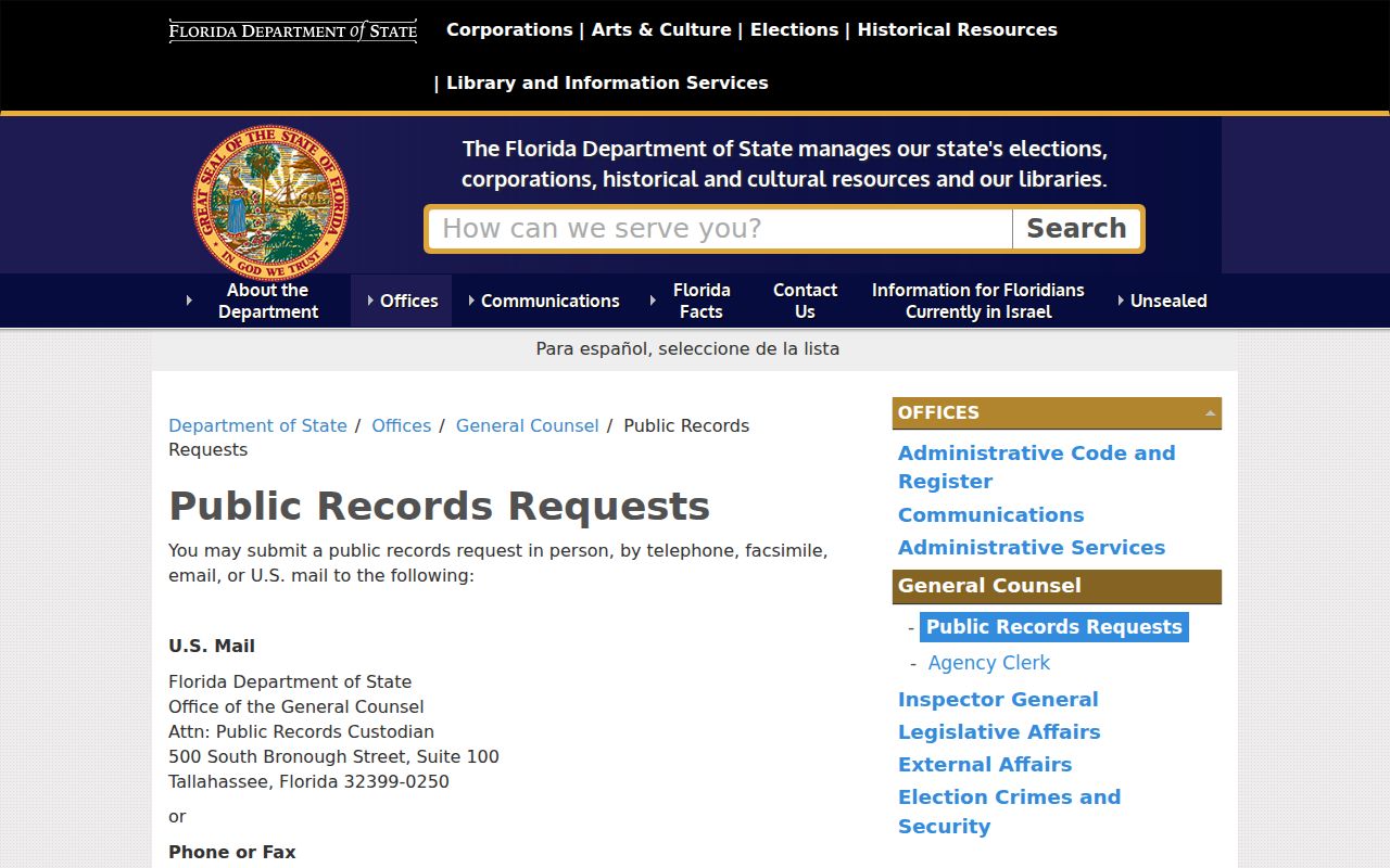 Winter Park previous residents public records request channels