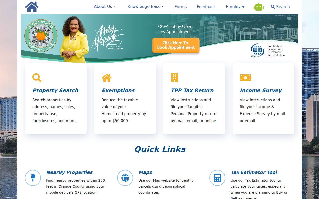 Orange County Property Appraiser search for the Winter Park street directory